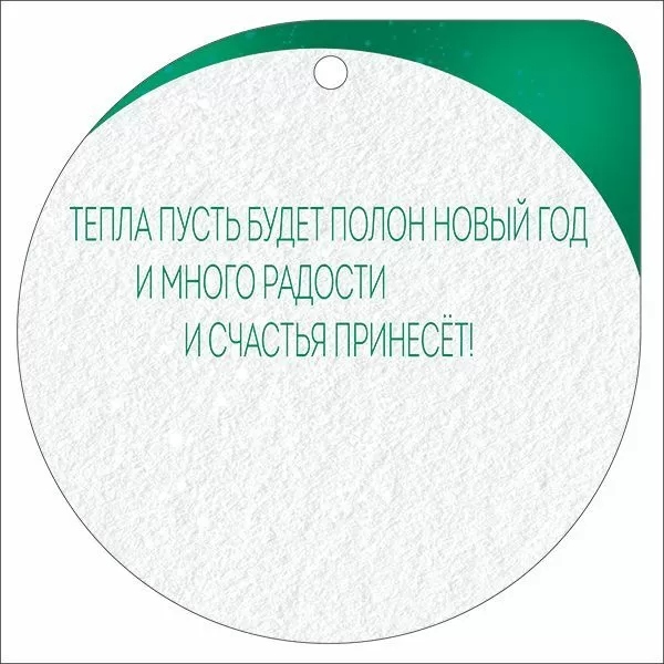 Бирка мини "с новым 2026 годом!" 94х94мм текст