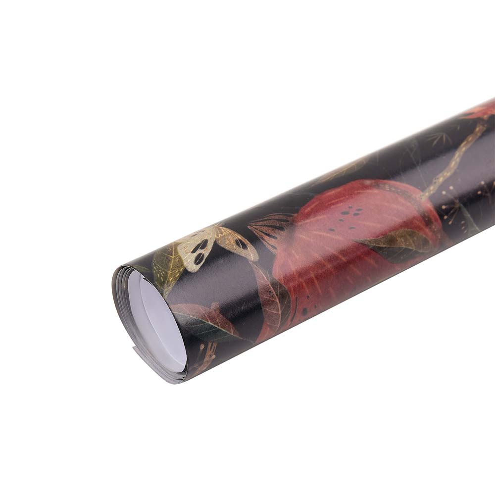 Бумага упаковочная 70х100см "flora. гранат"