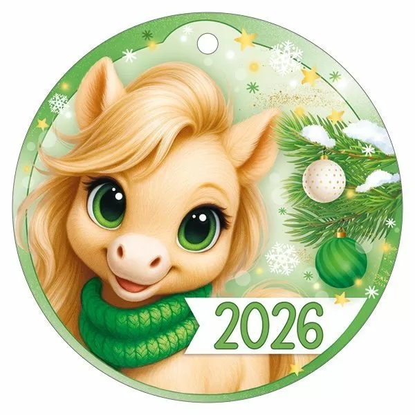Бирка мини "2026" 94х94мм текст