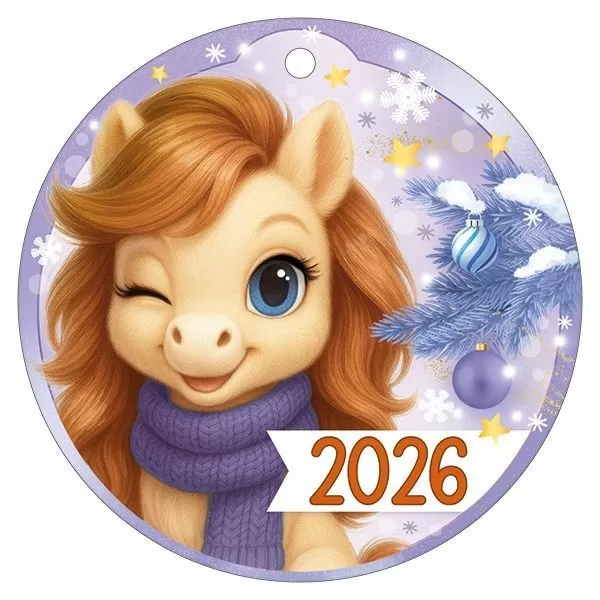 Бирка мини "2026" 94х94мм текст