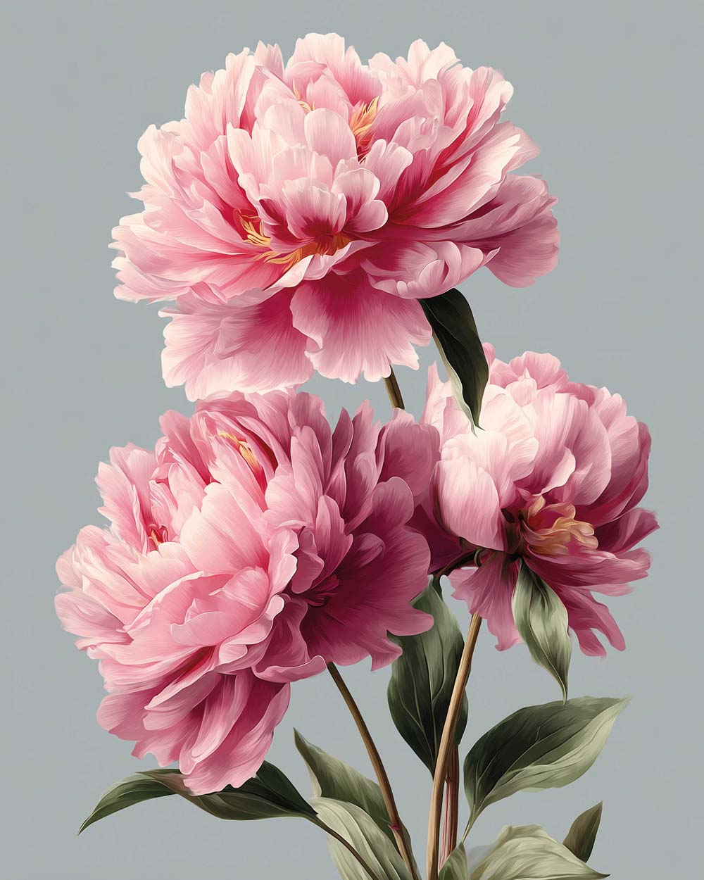 Набор д/творч. алмазная мозаика 20х25см "три пиона"