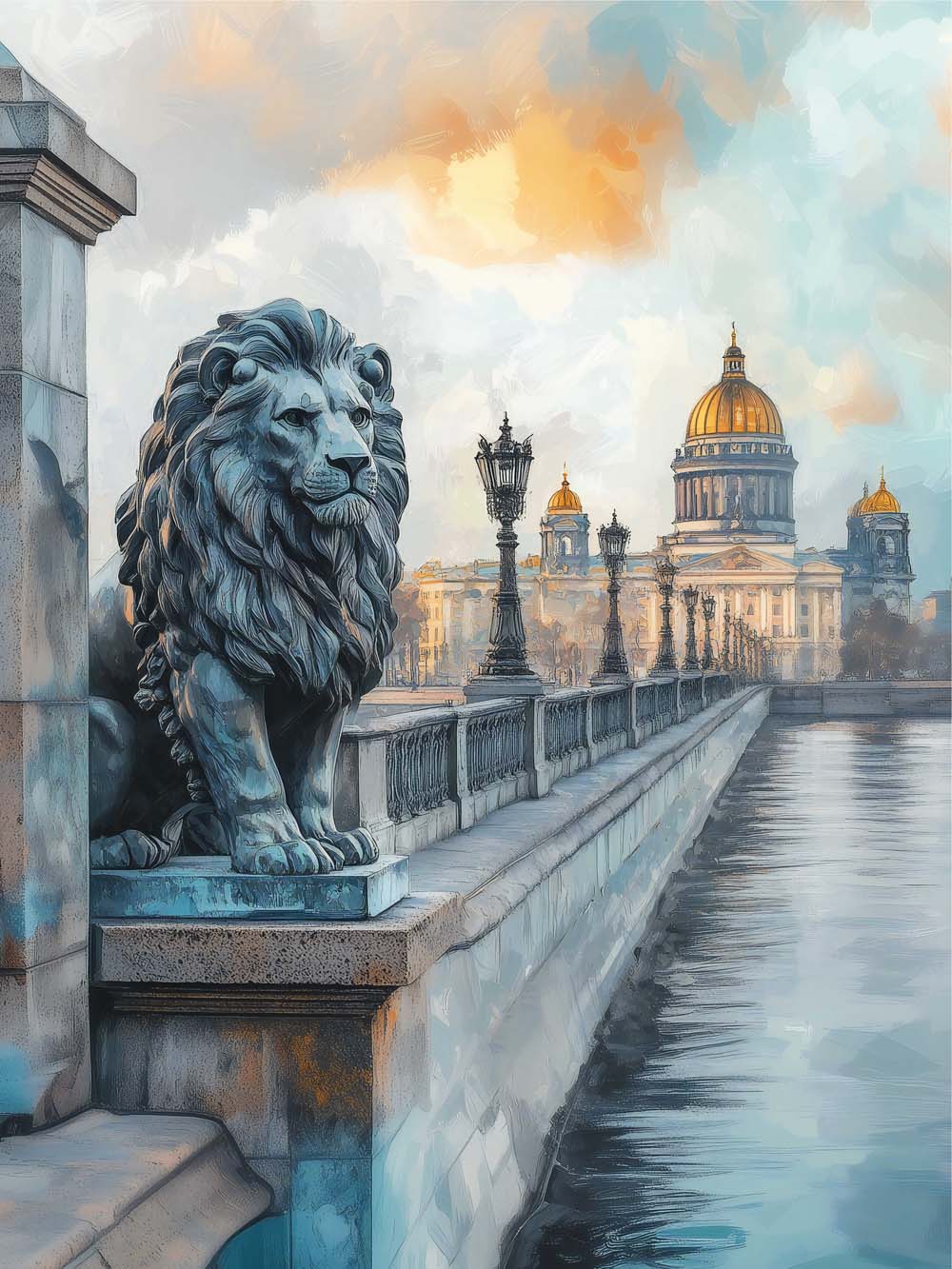 Набор д/творч. алмазная мозаика 30х40см "санкт-петербург"