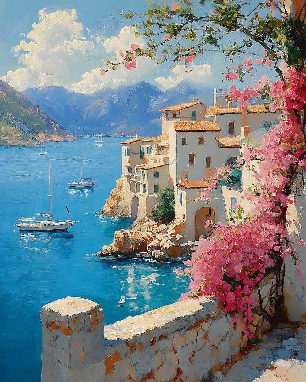 Набор д/творч. алмазная мозаика 40х50см "озеро комо"