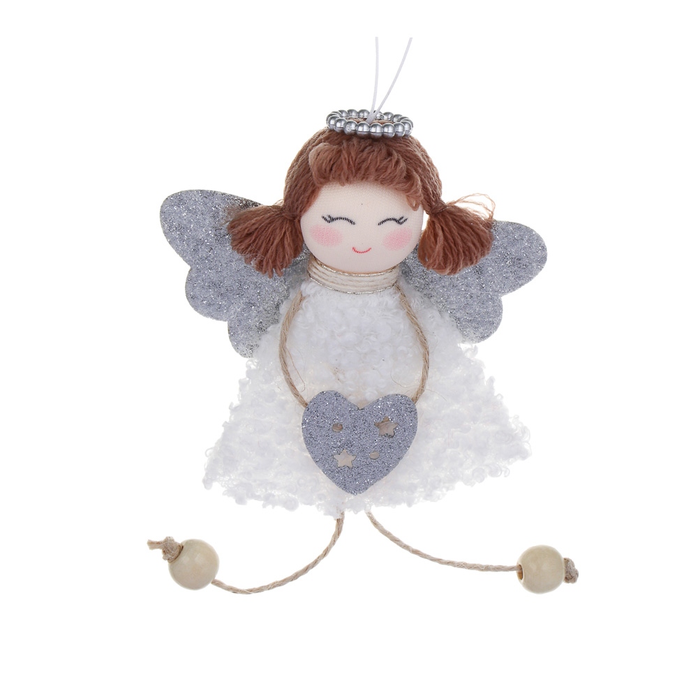 Сувенир-подвеска "ангел" 15см белый асс-т