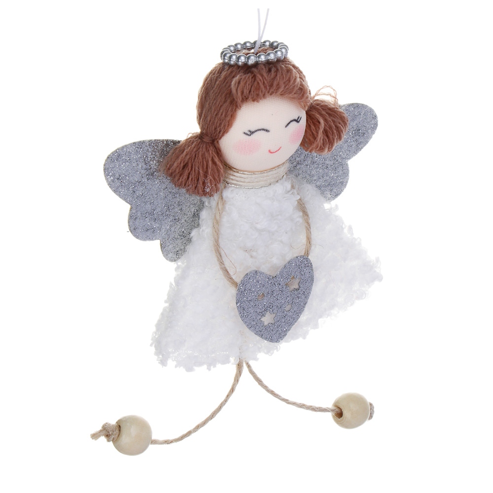 Сувенир-подвеска "ангел" 15см белый асс-т