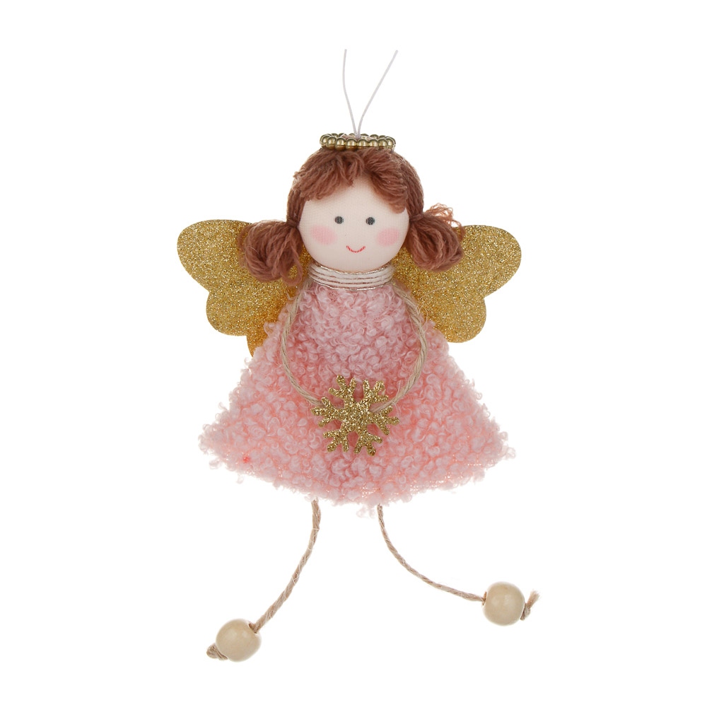 Сувенир-подвеска "ангел 15см розовый асс-т