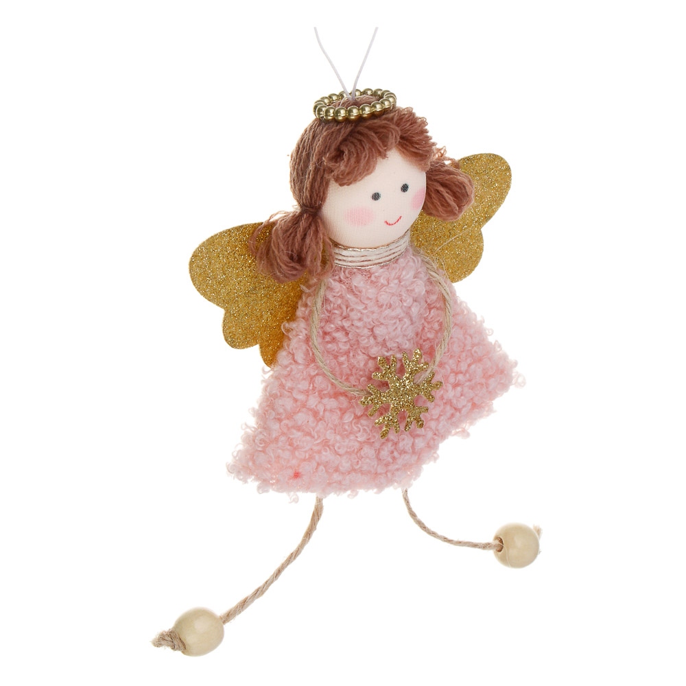 Сувенир-подвеска "ангел 15см розовый асс-т