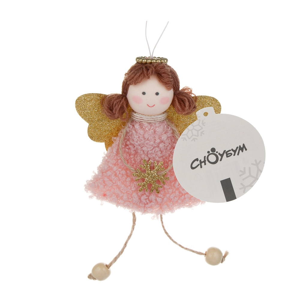 Сувенир-подвеска "ангел 15см розовый асс-т