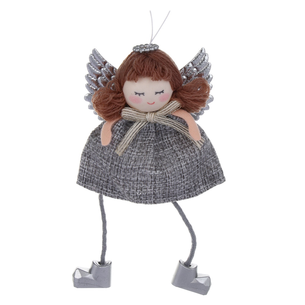 Сувенир-подвеска "ангел 15см серый асс-т