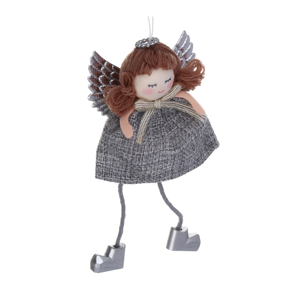 Сувенир-подвеска "ангел 15см серый асс-т