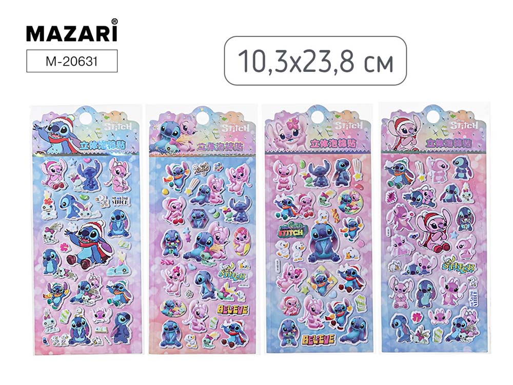 наклейки "ушастик" 10х24см асс-т Наклейки "ушастик" 10х24см асс-т