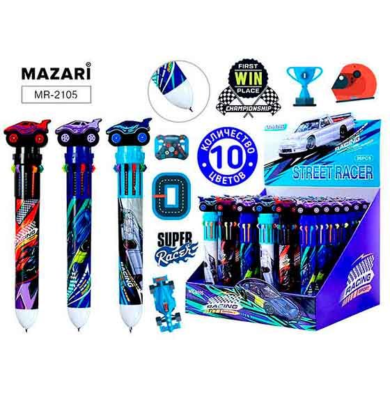 ручка шар. авт. "racing" 0,7мм 10-цветная асс-т Ручка шар. авт. "racing" 0,7мм 10-цветная асс-т