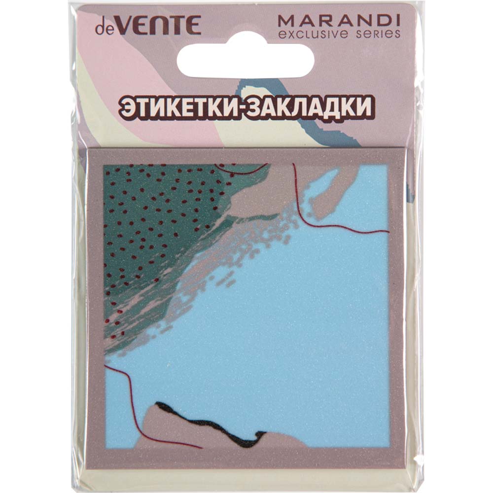 блок д/зам.с липким краем devente "marandi. metallic" 76х76 гол. 50л.пластик Блок д/зам.с липким краем devente "marandi. metallic" 76х76 гол. 50л.пластик