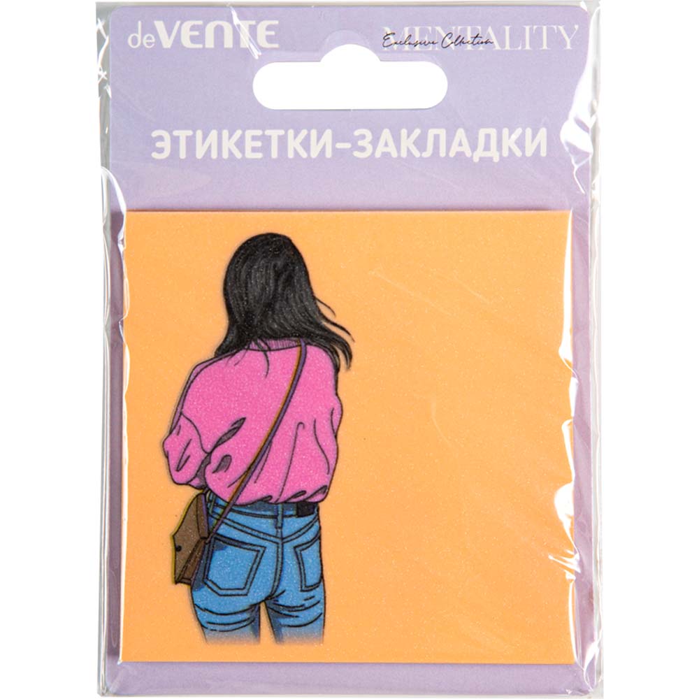 блок д/зам.с липким краем devente "mentality. sparkle" 76х76 персик. 50л.пластик Блок д/зам.с липким краем devente "mentality. sparkle" 76х76 персик. 50л.пластик