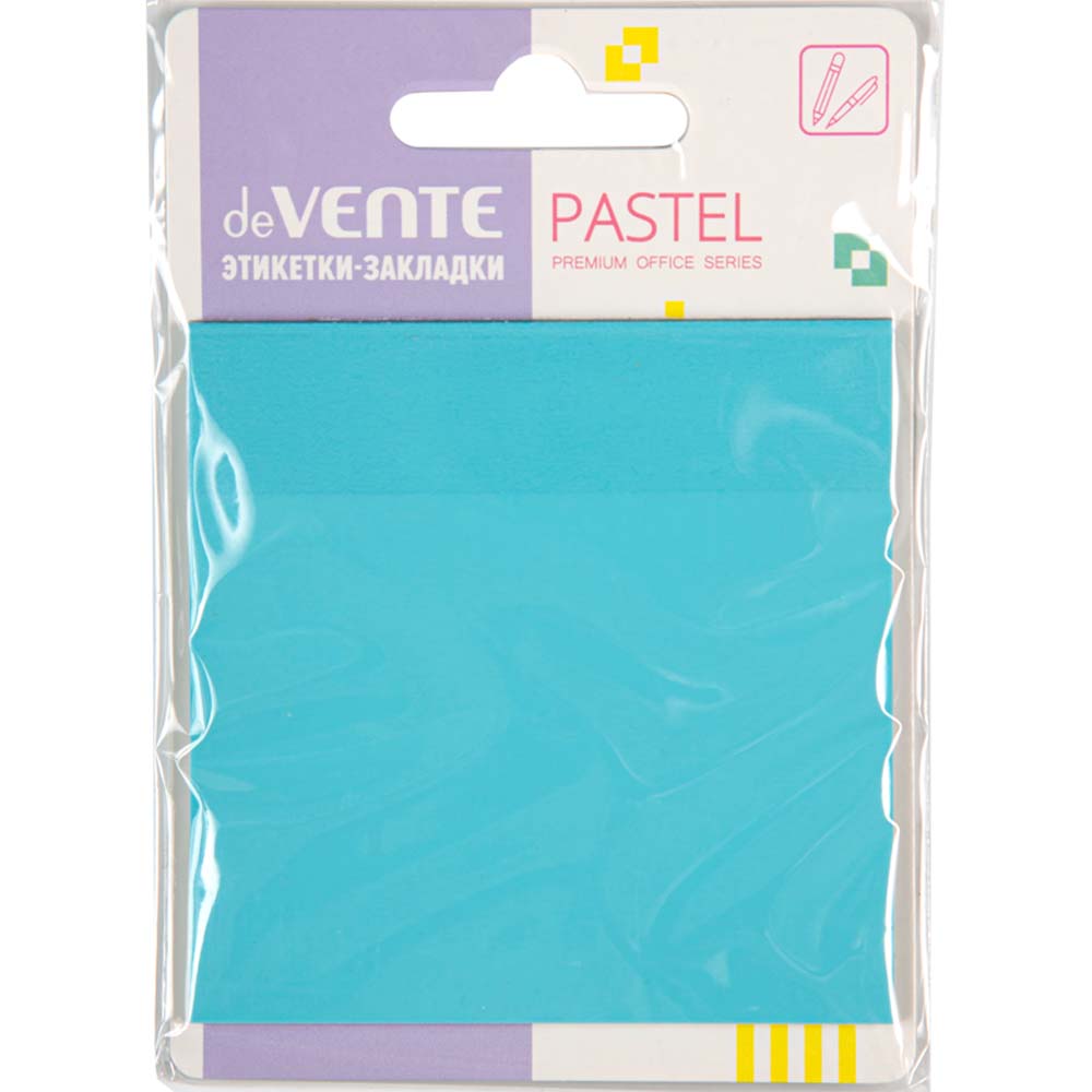 блок д/зам.с липким краем devente "pastel" 76х76 гол. 50л.пластик Блок д/зам.с липким краем devente "pastel" 76х76 гол. 50л.пластик