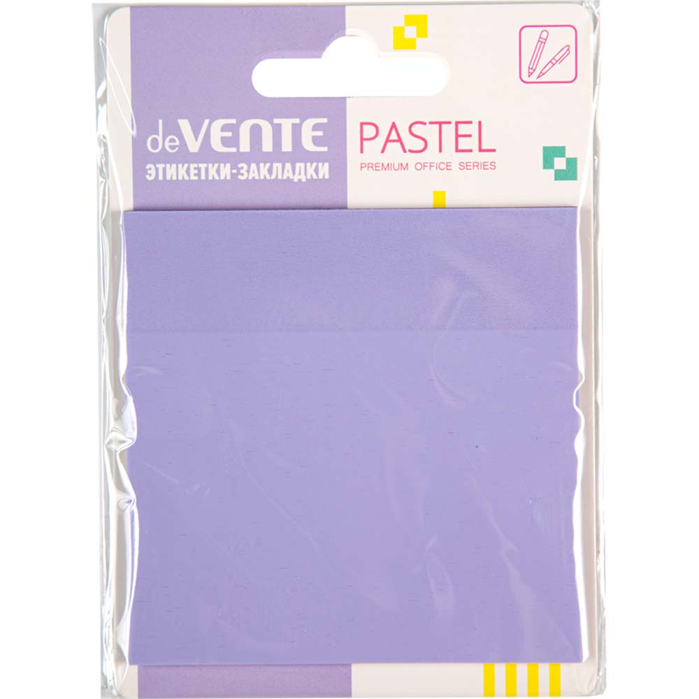 блок д/зам.с липким краем devente "pastel" 76х76 сирен. 50л.пластик Блок д/зам.с липким краем devente "pastel" 76х76 сирен. 50л.пластик