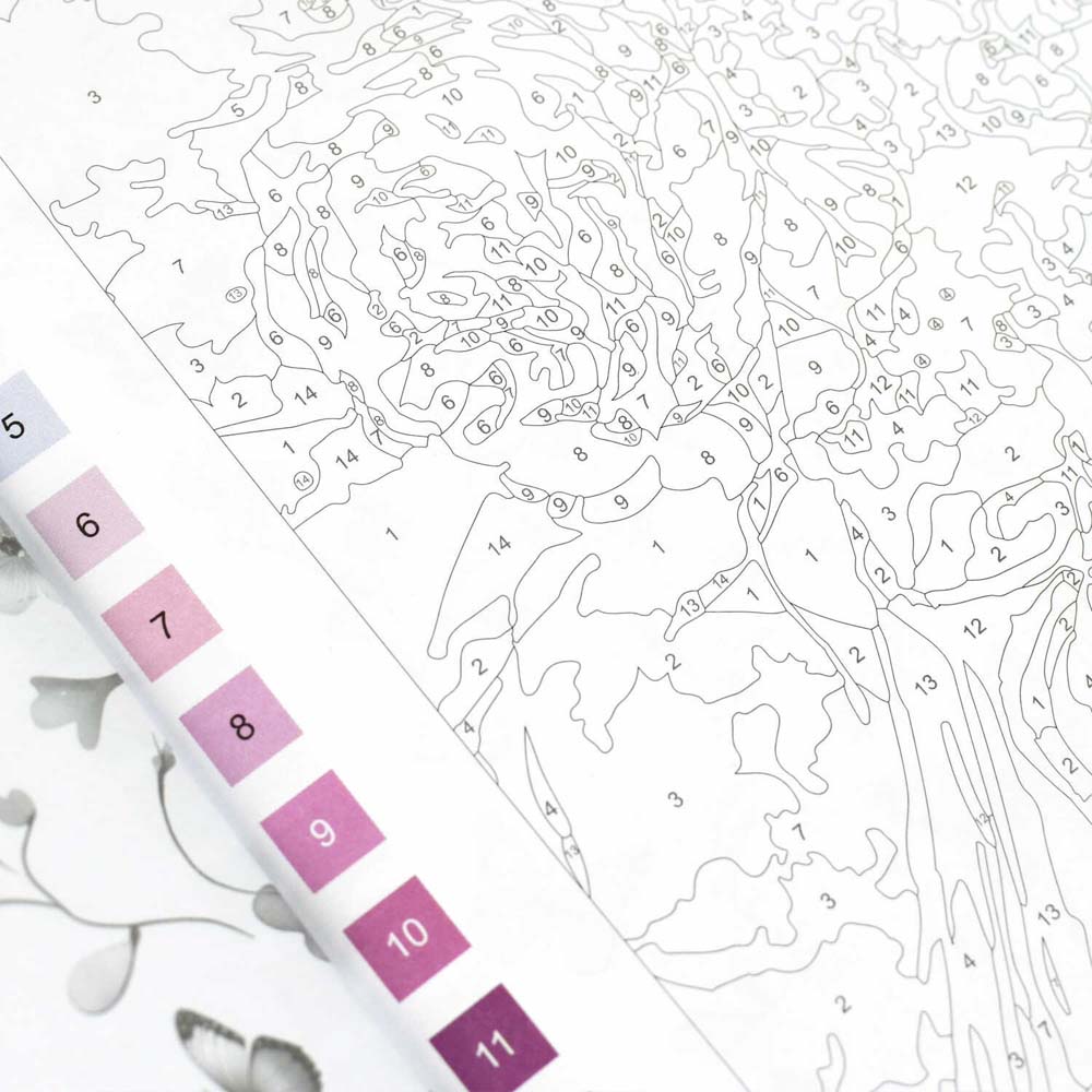 Раскраска антистресс "картины по номерам. нежность" (феникс+)