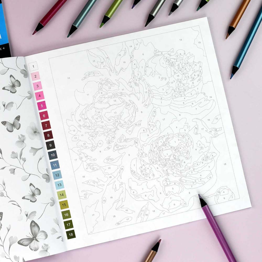 Раскраска антистресс "картины по номерам. нежность" (феникс+)