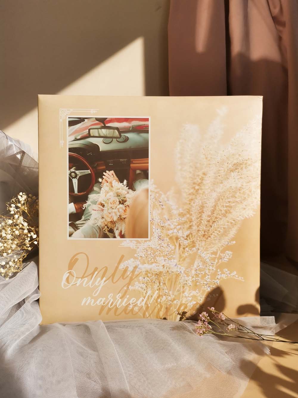 Альбом для фото на 500 ф. 10х15см "only married" свадебный авто