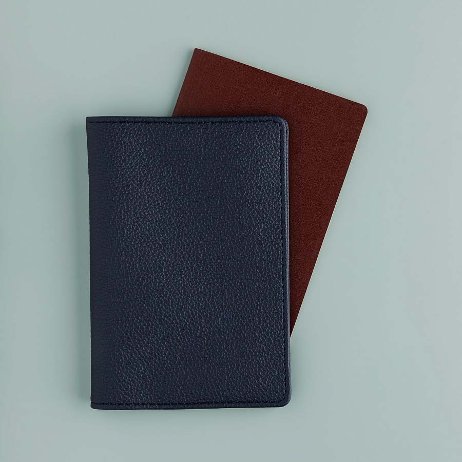 Обложка д/паспорта кож.зам. синяя