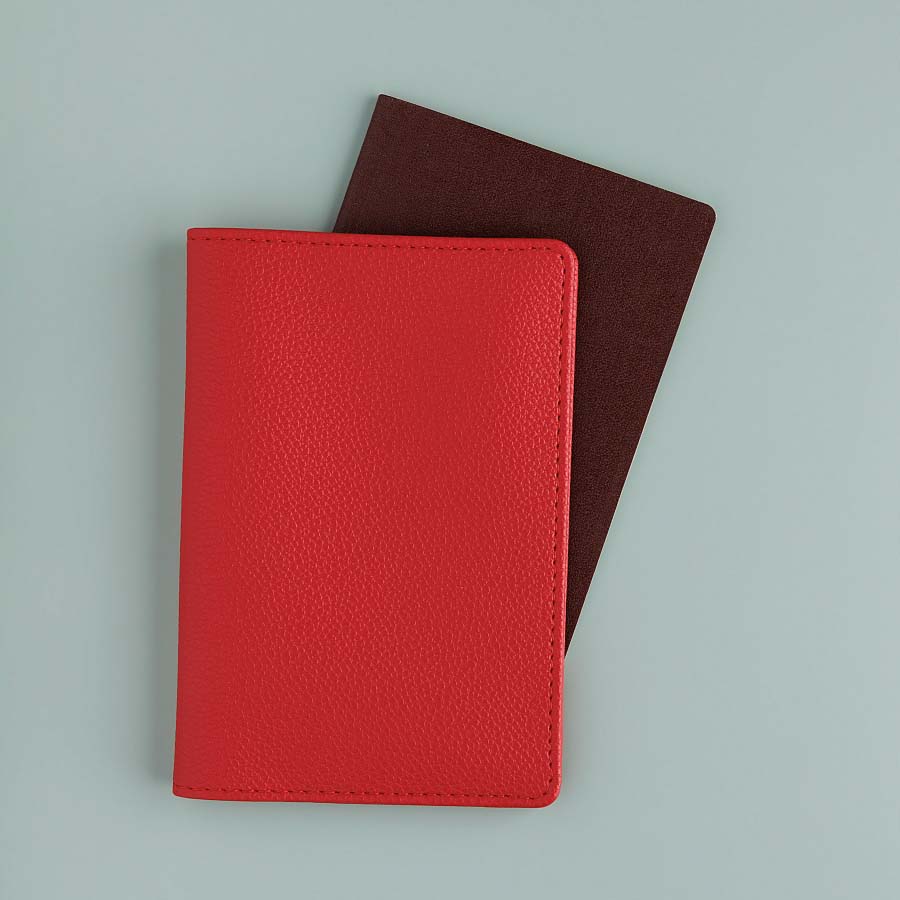 Обложка д/паспорта кож.зам. красная