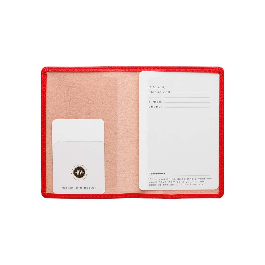 Обложка д/паспорта кож.зам. красная