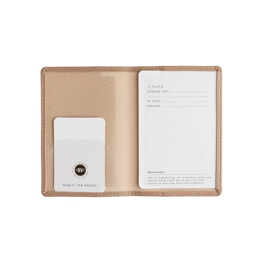 Обложка д/паспорта кож.зам. бежевая