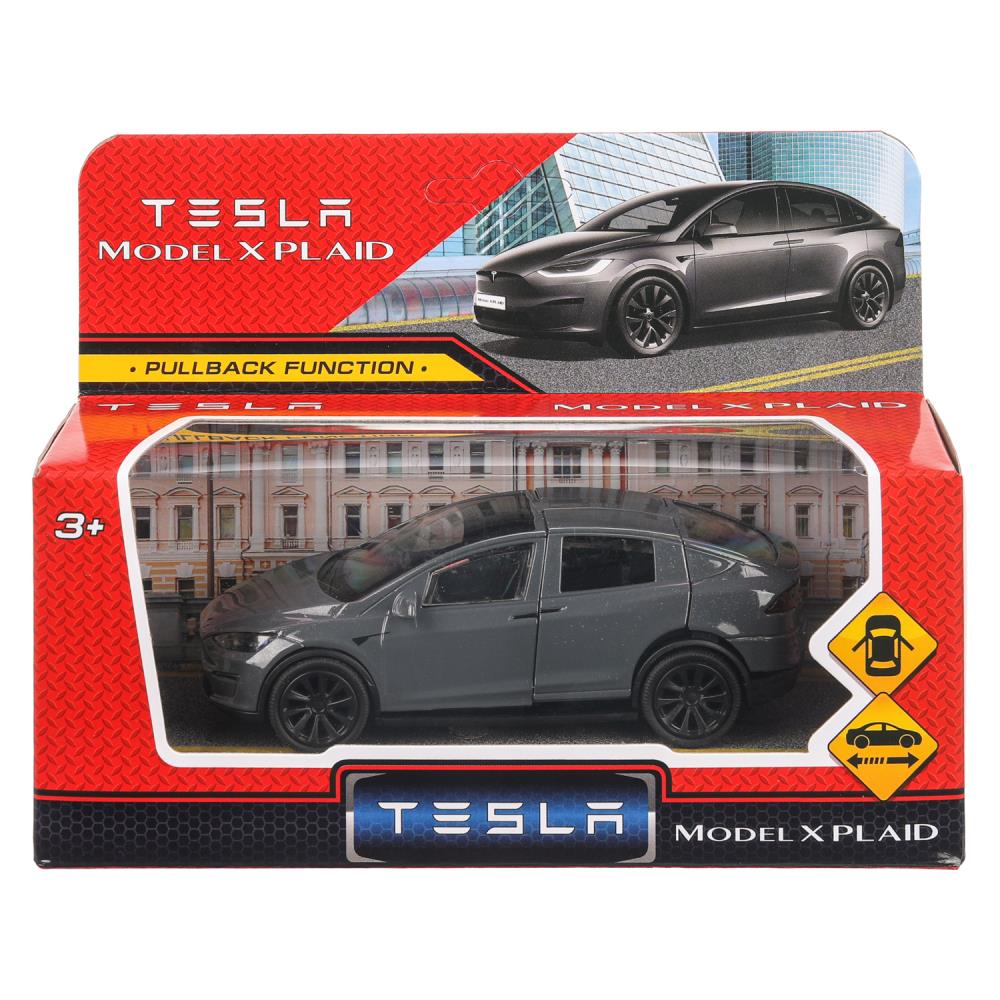 Игра машина инерц. металл. "tesla model x plaid" 12см (технопарк)