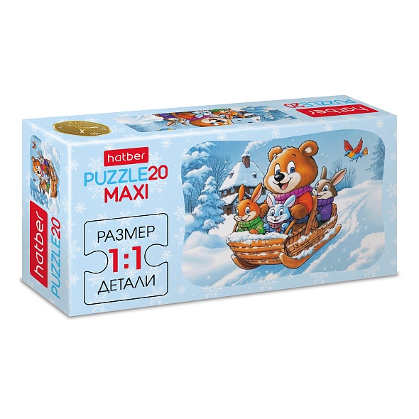 Игра пазлы maxi 20 дет. "мороз и радость" (hatber)