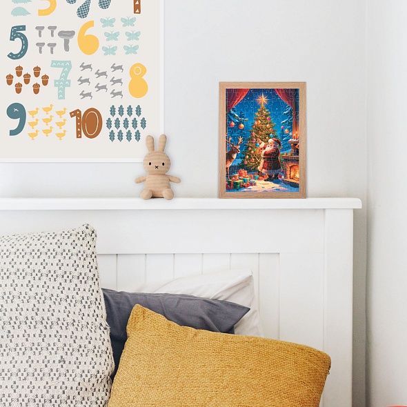 Игра пазлы 104 дет. "дед мороз и ёлочка" (hatber)