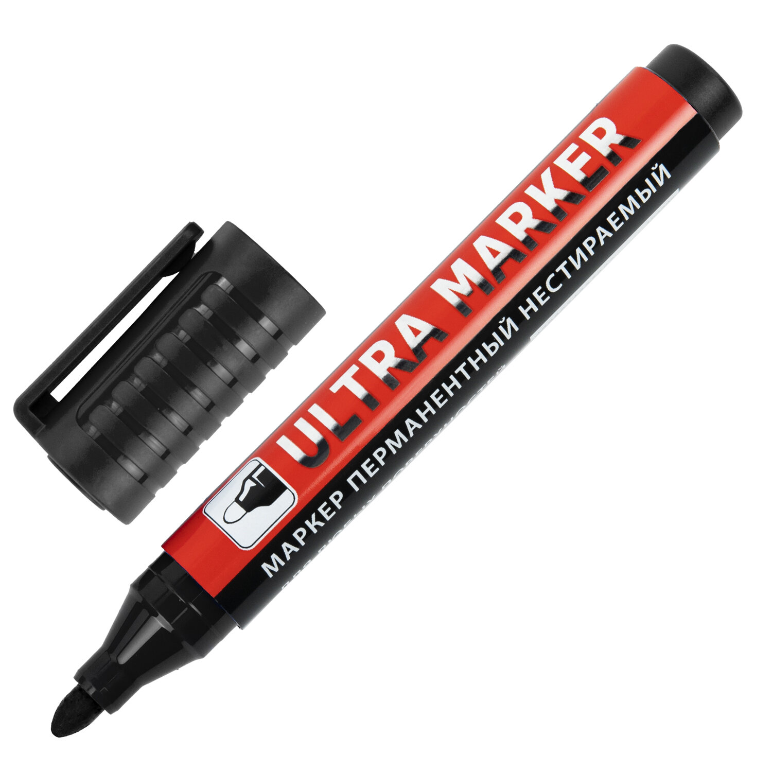 Маркер перманентный brauberg "ultra marker" черн. конус 3,5мм