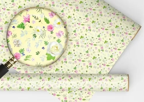 Бумага упаковочная 2-ст. 100х70см "жёлтый ансамбль"