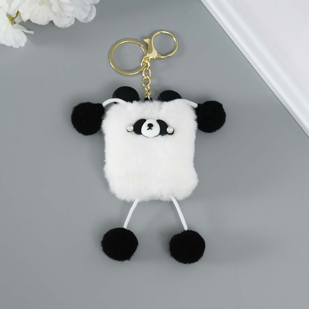Брелок "пушистик. квадратная панда" 14,5х10х2см