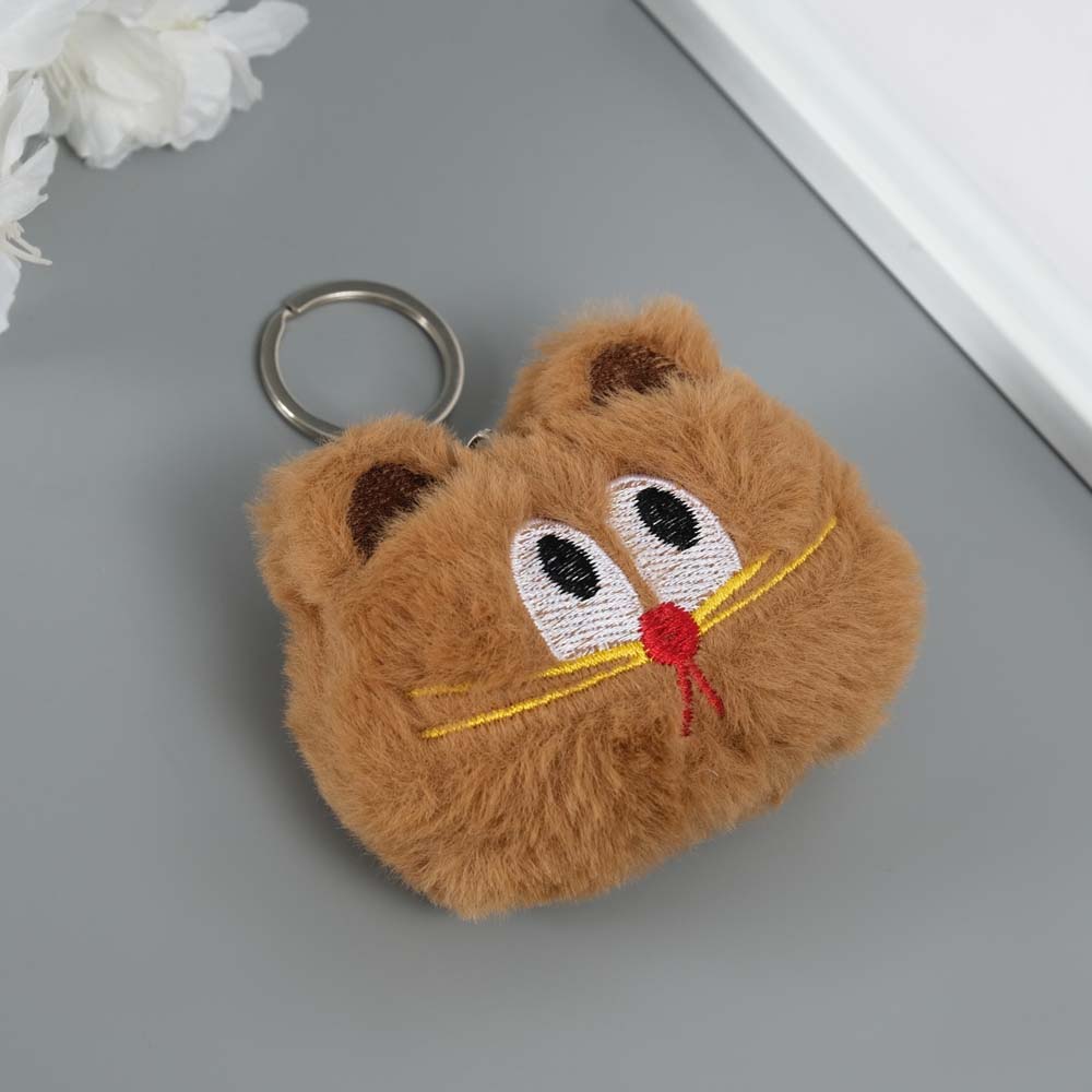 Брелок "пушистик. котик" 8х9х2,5см