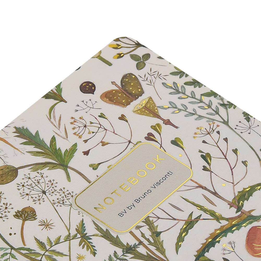 Блокнот а6 сшивка 32л. лин. "flora. луговые травы" (bruno visconti)