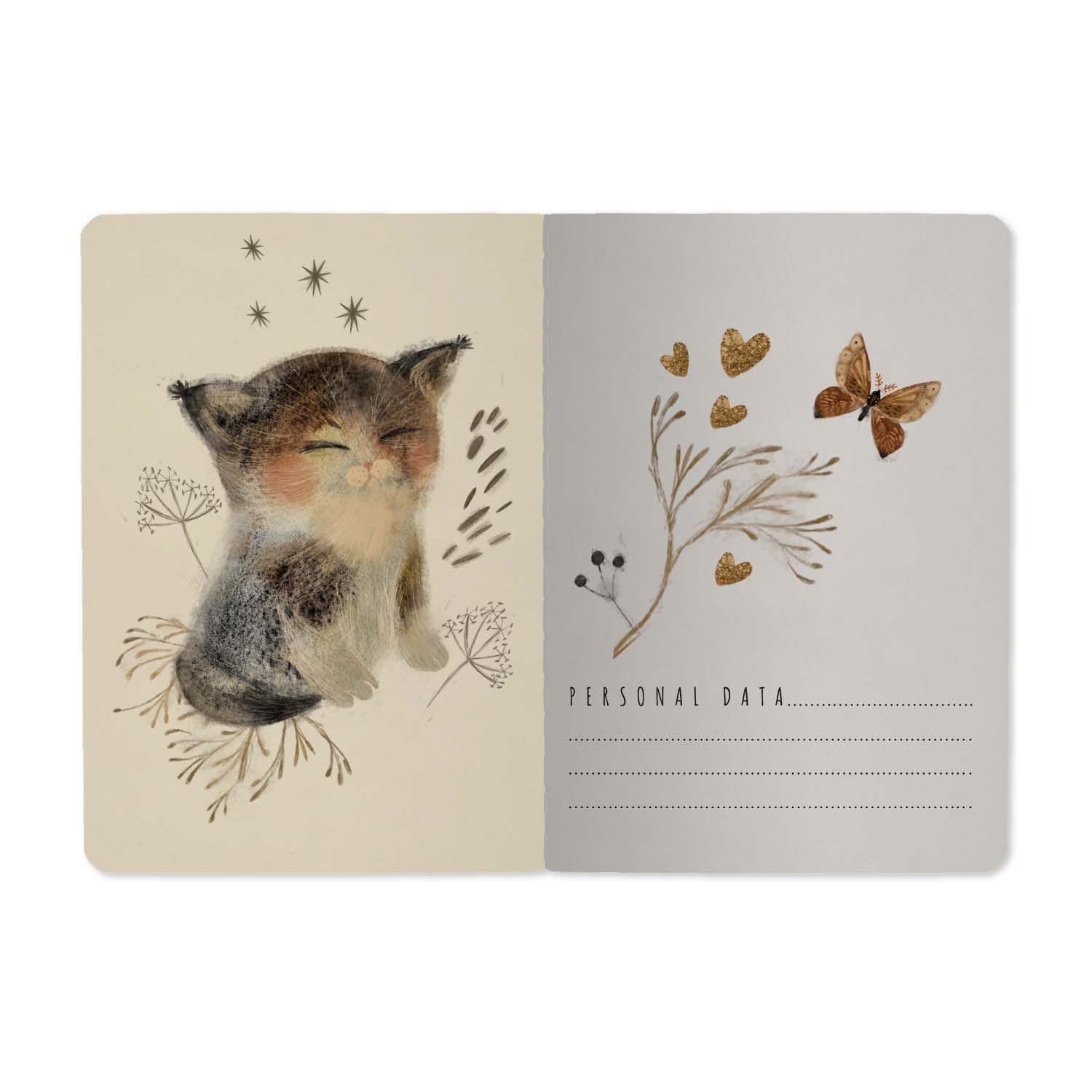 Блокнот а6 сшивка 32л. лин. "love me. милый котик" (bruno visconti)