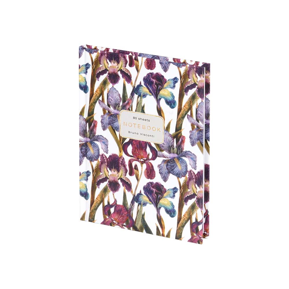 Книжка записная а6 тв.обл. 80л. кл. "flora. ирисы" (bruno visconti) мат.лам.