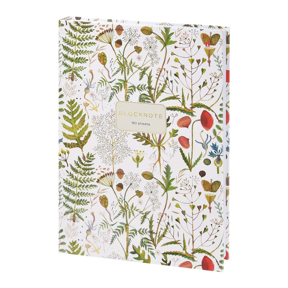 Тетрадь а4 тв.обл. 160л. кл. "flora. луговые травы" (bruno visconti) б/б,глянц.лам.