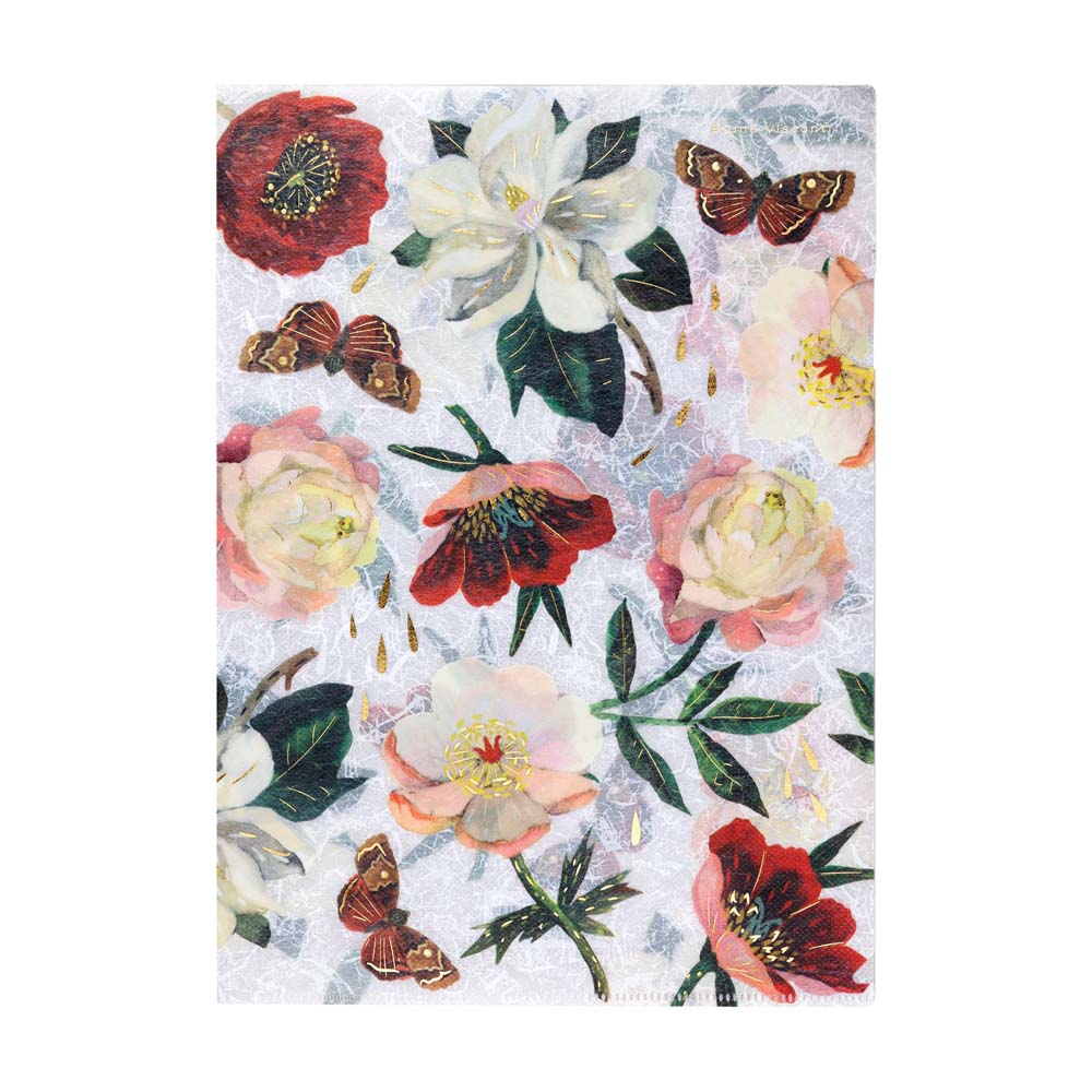 Папка-уголок а4 180мкм bruno visconti "flora. пионы" с рис.