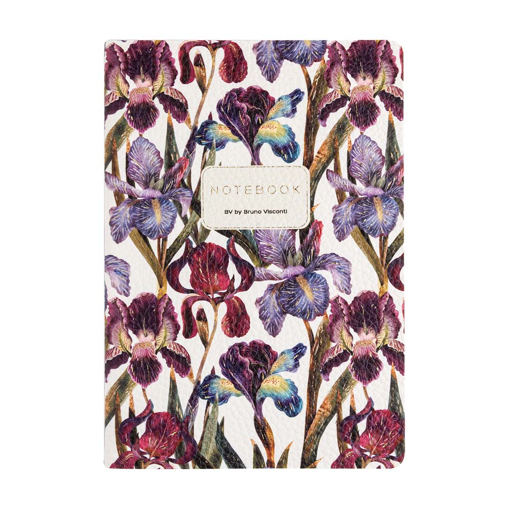 Тетрадь 60л. кл. "flora. ирисы" (bruno visconti) т/б,экокожа