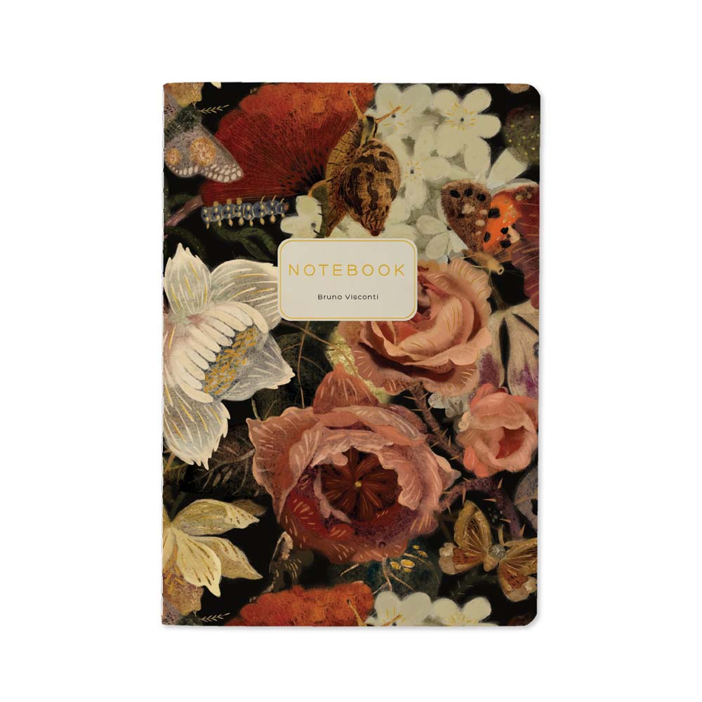 Тетрадь 40л. кл. "flora. lush bouquet" (bruno visconti) т/б,софт тач,фольга,цв.форзац