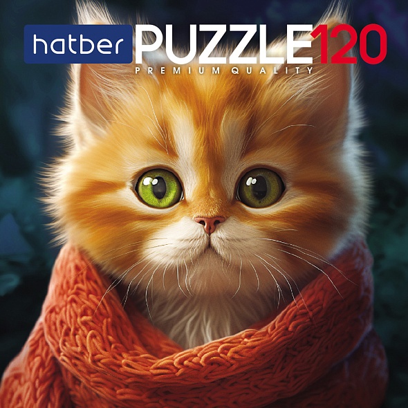 Игра пазлы 120 дет. "рыжий котик" (hatber)