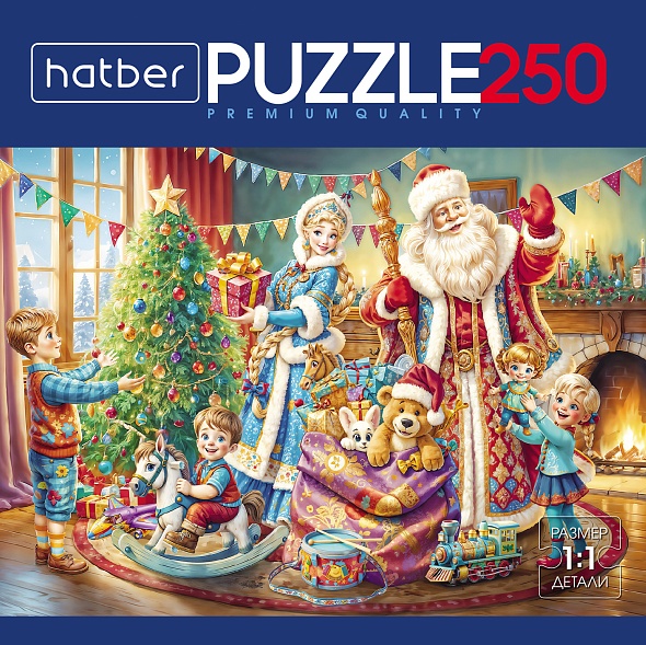 игра пазлы 250 дет. "в гостях у ёлочки" (hatber) Игра пазлы 250 дет. "в гостях у ёлочки" (hatber)