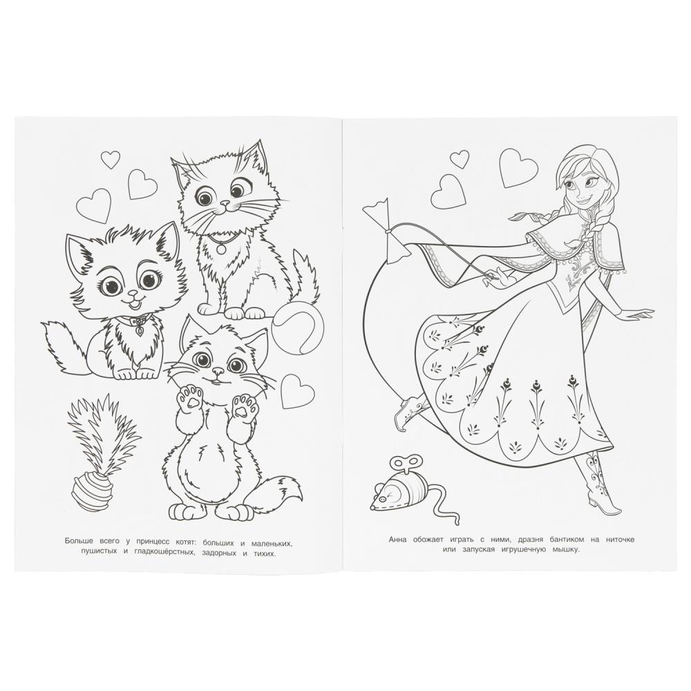 Раскраска бомбическая "принцесса и её любимцы" а4 (умка)