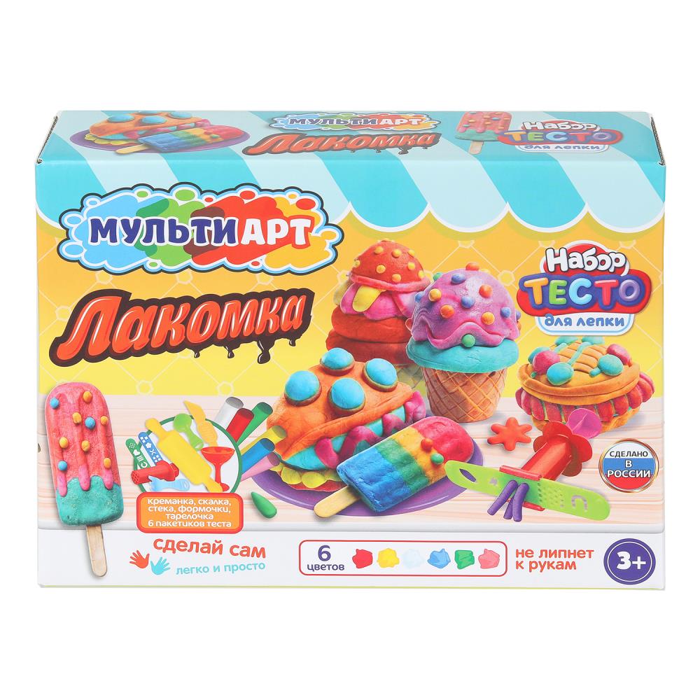 Набор д/творч. с тестом для лепки и формочками "лакомка" (мульти арт) 24см