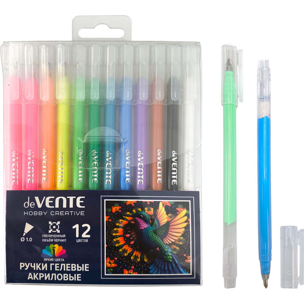 ручка гел. в наборе devente "hobby creative" 12цв. 1,0мм акрил Ручка гел. в наборе devente "hobby creative" 12цв. 1,0мм акрил