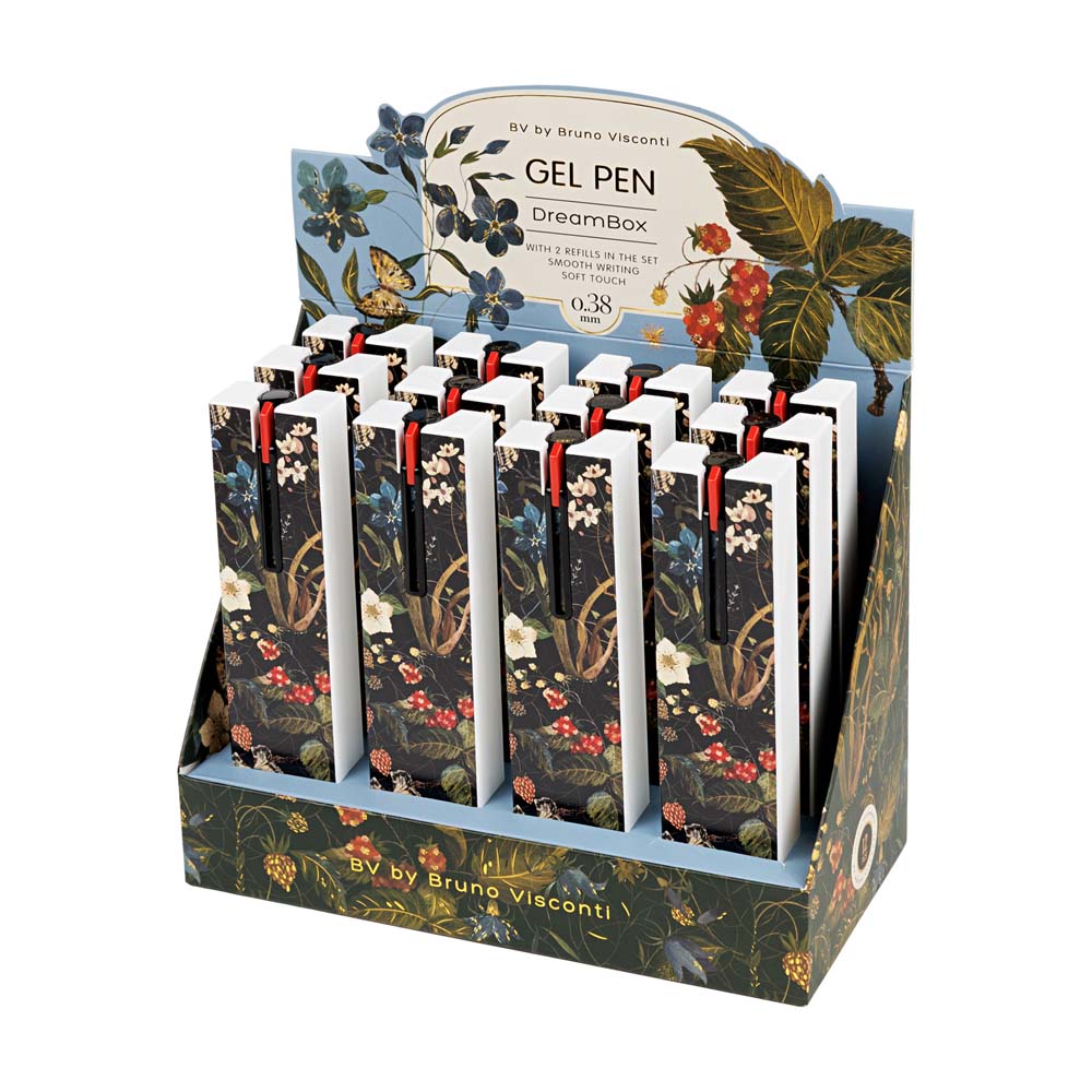 ручка гел.авт.bruno visconti "dreambox. flora. лесные ягоды" чёрная 0,38мм в футл.+2 стерж. Ручка гел.авт.bruno visconti "dreambox. flora. лесные ягоды" чёрная 0,38мм в футл.+2 стерж.