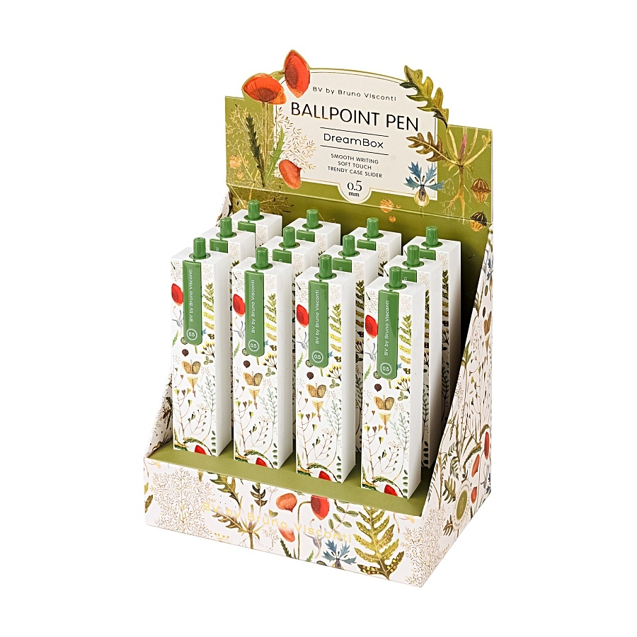 ручка шар. авт. bruno visconti "dreambox. flora. луговые травы" 0,5мм синяя в футл. Ручка шар. авт. bruno visconti "dreambox. flora. луговые травы" 0,5мм синяя в футл.