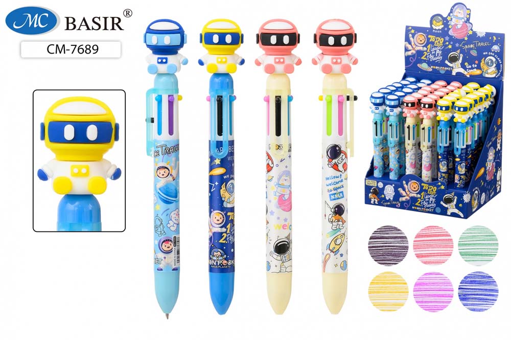 ручка шар. авт. "космонавт" 0,5мм 6-цветная асс-т Ручка шар. авт. "космонавт" 0,5мм 6-цветная асс-т