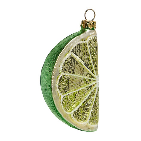 Украшение "долька лайма" 5х3,5х9,5см (стекло)